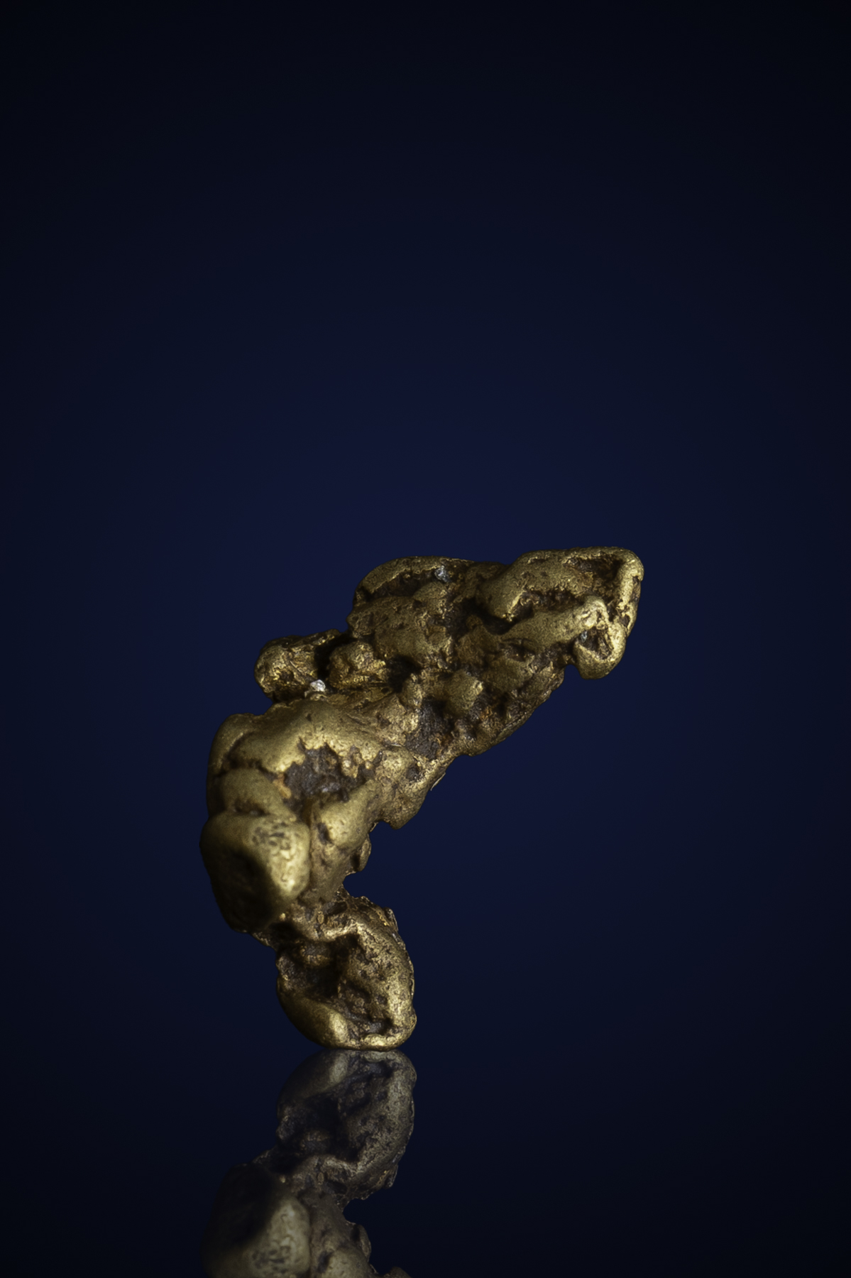 (image for) Dark, Sculptural Natural Gold Nugget - Alaska - 1.32 grams